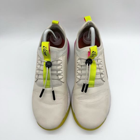 Clove Women's Classic Beige Yellow Pink Slip On Cinch Work Comfort Sneaker - 9.5 - Picture 5 of 11